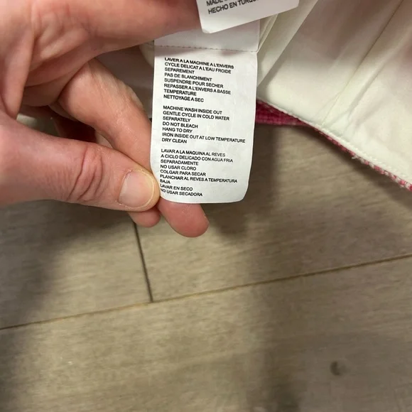 Tristan Pink and Cream Checkered Pencil Skirt - Picture 6 of 6